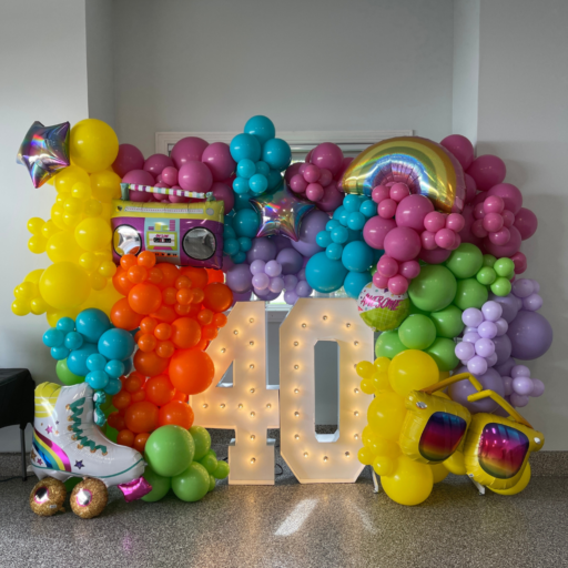 balloon-wall-marquee-numbers-backdrop-dot-and-daisy - Dot and Daisy